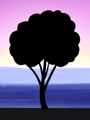 Fruit Tree Silhouette