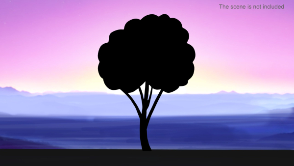 Fruit Tree Silhouette