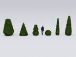 Garden boxwood set v4