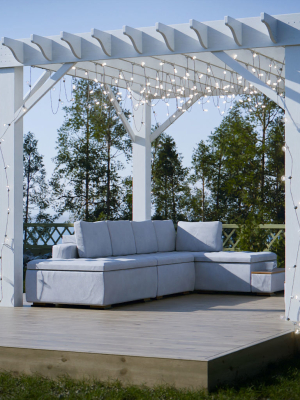 Garden Scene with pergola and sofa
