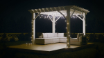 Garden Scene with pergola and sofa