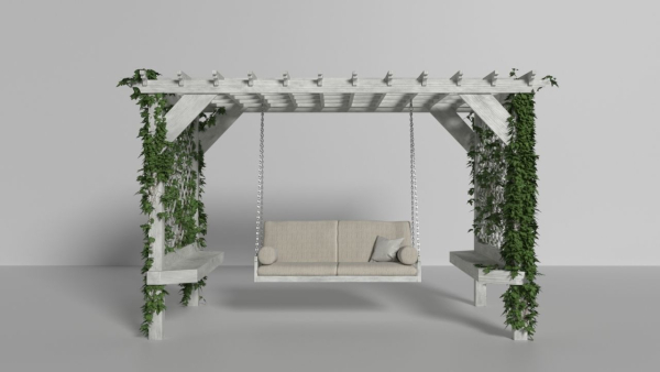 Garden swing Gazebo Pergola 3D model