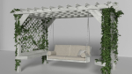 Garden swing Gazebo Pergola 3D model