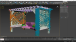 Garden swing Gazebo Pergola 3D model