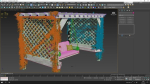 Garden swing Gazebo Pergola 3D model