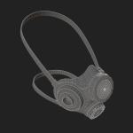 Gas mask respirator scifi military futuristic technology