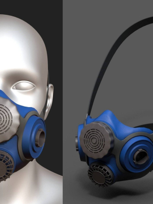 Gas mask respirator scifi military futuristic technology