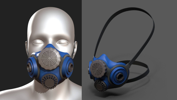 Gas mask respirator scifi military futuristic technology