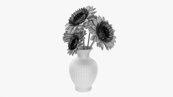 Gerbera in vase v1