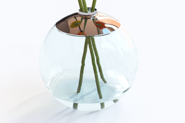 Gerberas in the sphere vase