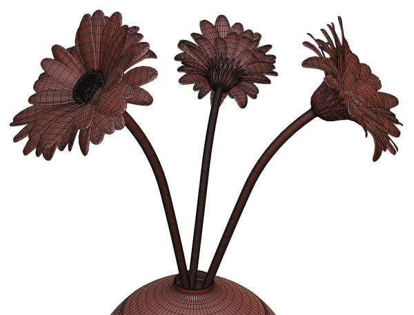 Gerberas in the sphere vase