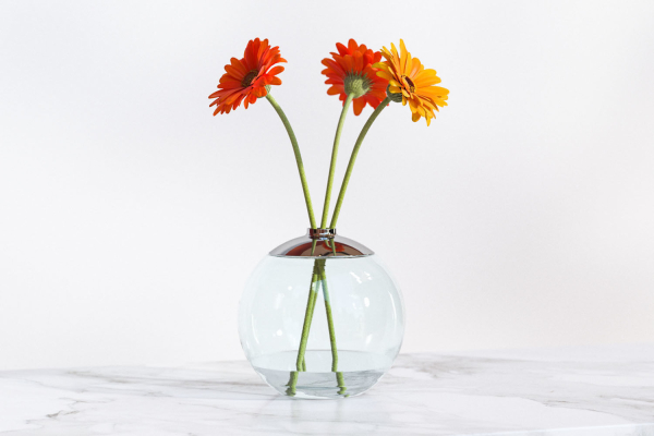 Gerberas in the sphere vase