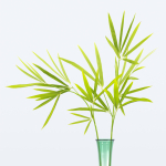 Glass vase with leaves vol 10