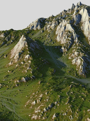 Grass Map Mountains