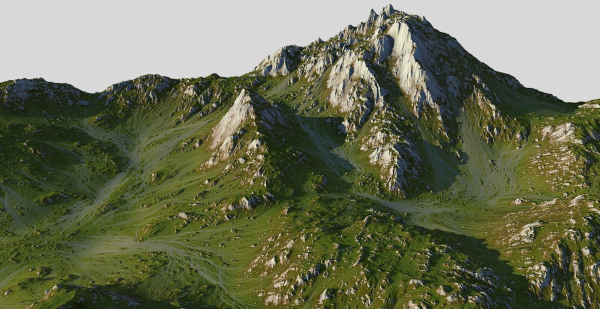 Grass Map Mountains