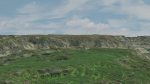 Grassy Hills Mountains Landscape