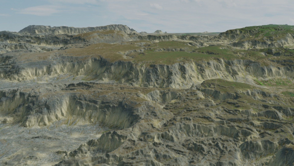 Grassy Hills Mountains Landscape