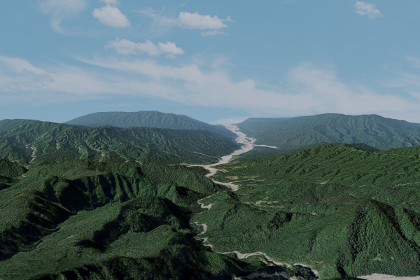 Grassy Hills Mountains Landscape - South America