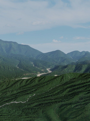 Grassy Hills Mountains Landscape - South America