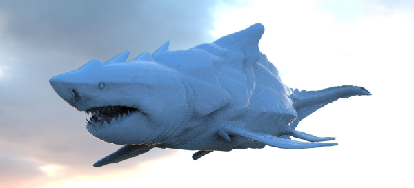 Great White Shark Hybrid mid size 3D