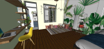 Green Apartment For 1 Person With Bathroom And Balcony