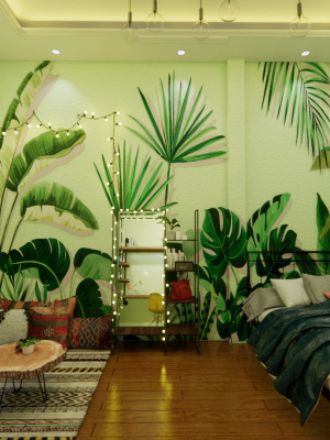 Green Apartment For 1 Person With Bathroom And Balcony