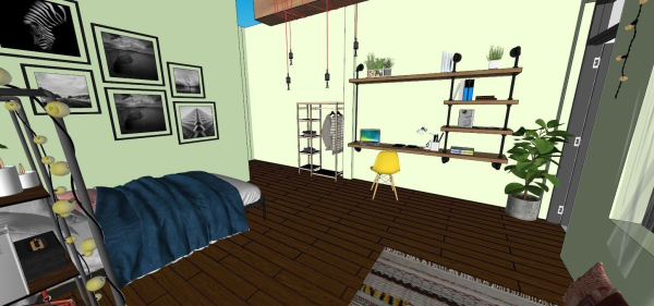 Green Apartment For 1 Person With Bathroom And Balcony