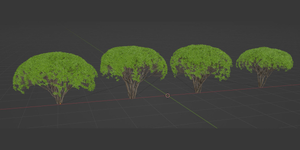 Green Bushes collection vol 193-Blender