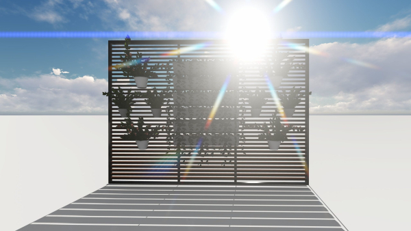 GREEN LOUVER WALL