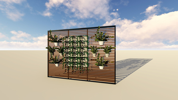 GREEN LOUVER WALL
