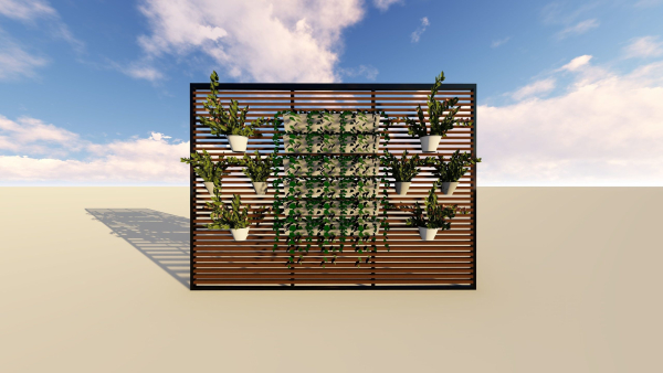 GREEN LOUVER WALL