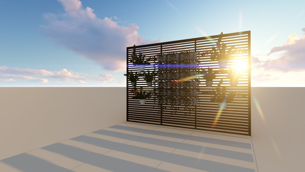 GREEN LOUVER WALL