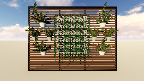 GREEN LOUVER WALL