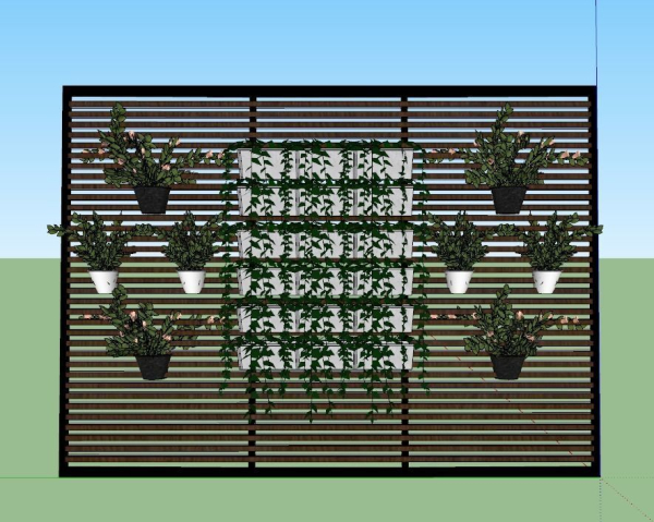 GREEN LOUVER WALL