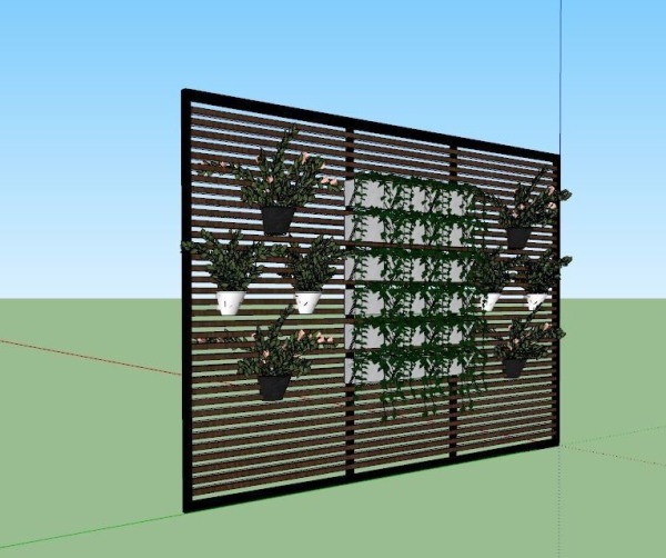 GREEN LOUVER WALL