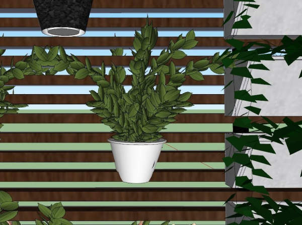 GREEN LOUVER WALL