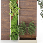 Green-Wall-002 wooden wall with plants and trees