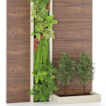 Green-Wall-002 wooden wall with plants and trees