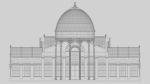 Greenhouse ornate building with glass roof