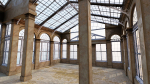 Greenhouse ornate building with glass roof