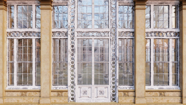 Greenhouse ornate building with glass roof