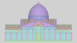 Greenhouse ornate building with glass roof