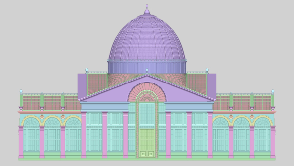 Greenhouse ornate building with glass roof