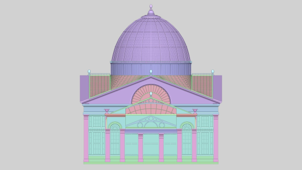 Greenhouse ornate building with glass roof