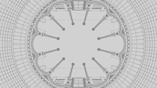 Greenhouse ornate building with glass roof