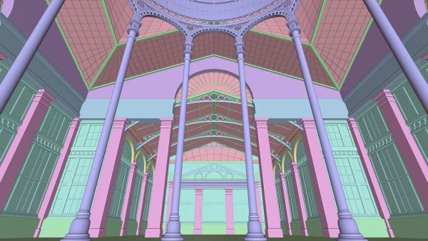 Greenhouse ornate building with glass roof