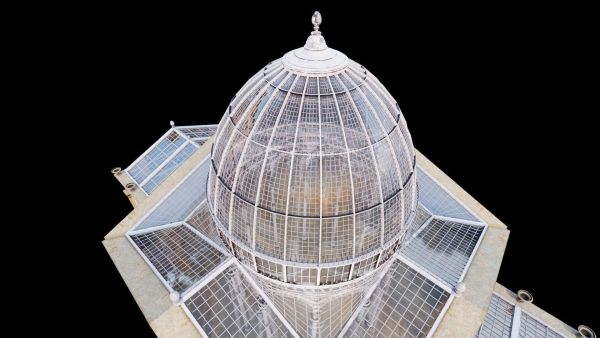 Greenhouse ornate building with glass roof