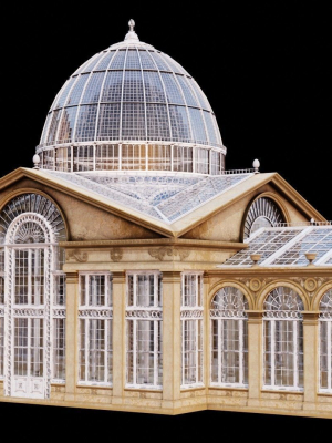 Greenhouse ornate building with glass roof