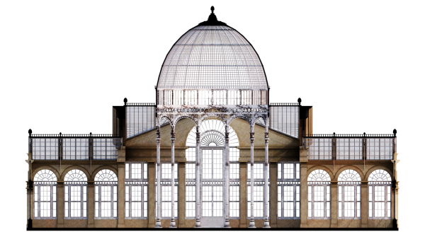 Greenhouse ornate building with glass roof