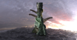 Grey scull Tower with Tower Rods